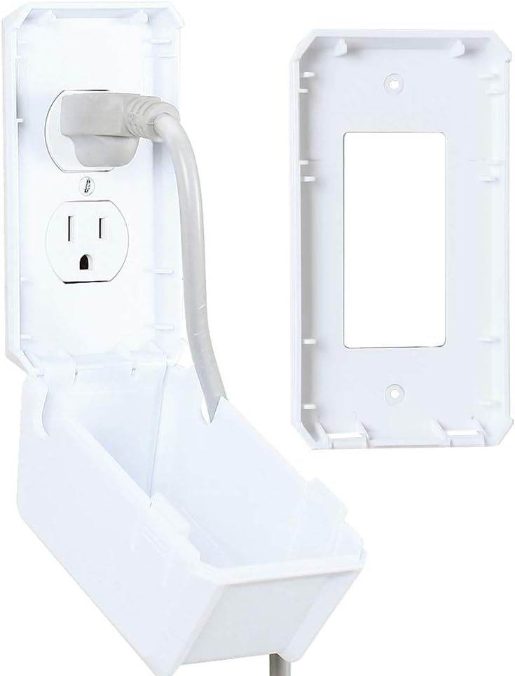 EUDEMON Baby Safety Electrical Outlet Cover Box Childproof Large Plug Cover for Babyproofing Outlets Easy to Install & Use (White) - Image 1