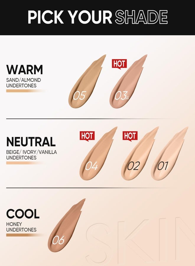 SKINTIFIC Cushion Foundation | Full coverage, Weightless, Skin fit, Satin Glow Finish, Oil-Control Waterproof Foundation, Sweatproof Flawless BB Cream CC Korean Makeup - Image 5