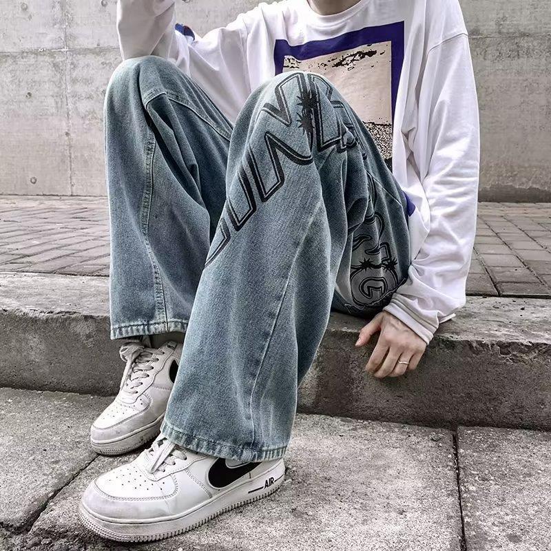 Unisex Classic Denim Jeans Loose Fit Daily Outdoor Wear - Image 4