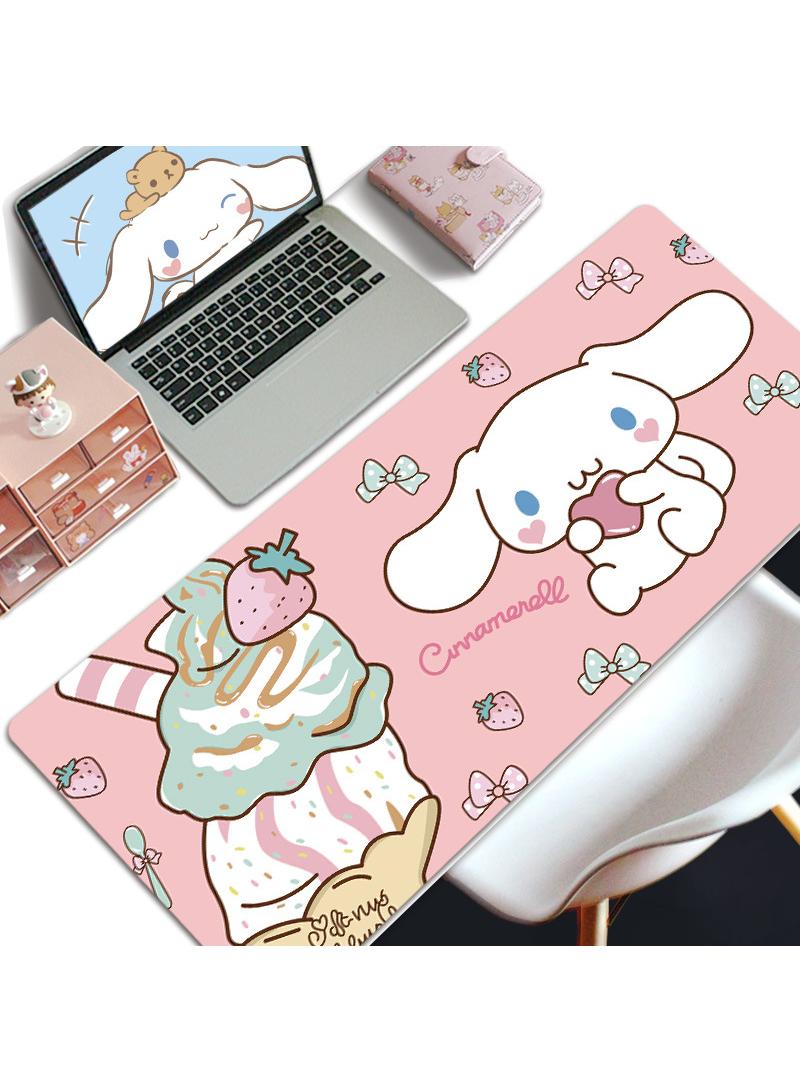 Loquat Cinnamoroll Gaming Mouse Pad Extended Large Mat Desk Pad Stitched Edges Mousepad Long Mouse Pad And Non-Slip Rubber Base Mice Pad 800x300x5mm - Image 1