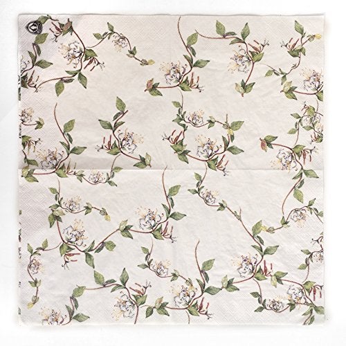 Zelten Colored Paper Napkins, 20 Count Shabby Chic Napkins for Wedding, Dinner Tea Party Shower (Retro Vine) - Image 3