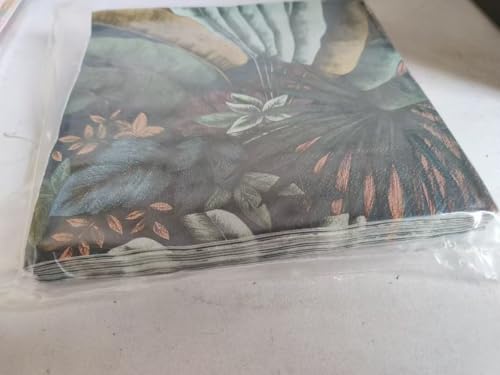 Zelten Colored Paper Napkins, 20 Count Shabby Chic Napkins for Wedding, Dinner Tea Party Shower (Retro Vine) - Image 5