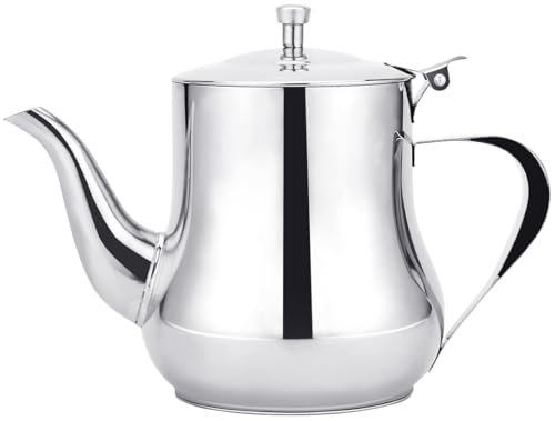 SANQIAHOME سانقيا هوم 570 مل (20 أونصة) إبريق شاي صغير من الفولاذ المقاوم للصدأ - Image 1