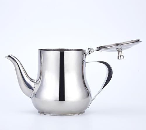 SANQIAHOME سانقيا هوم 570 مل (20 أونصة) إبريق شاي صغير من الفولاذ المقاوم للصدأ - Image 3