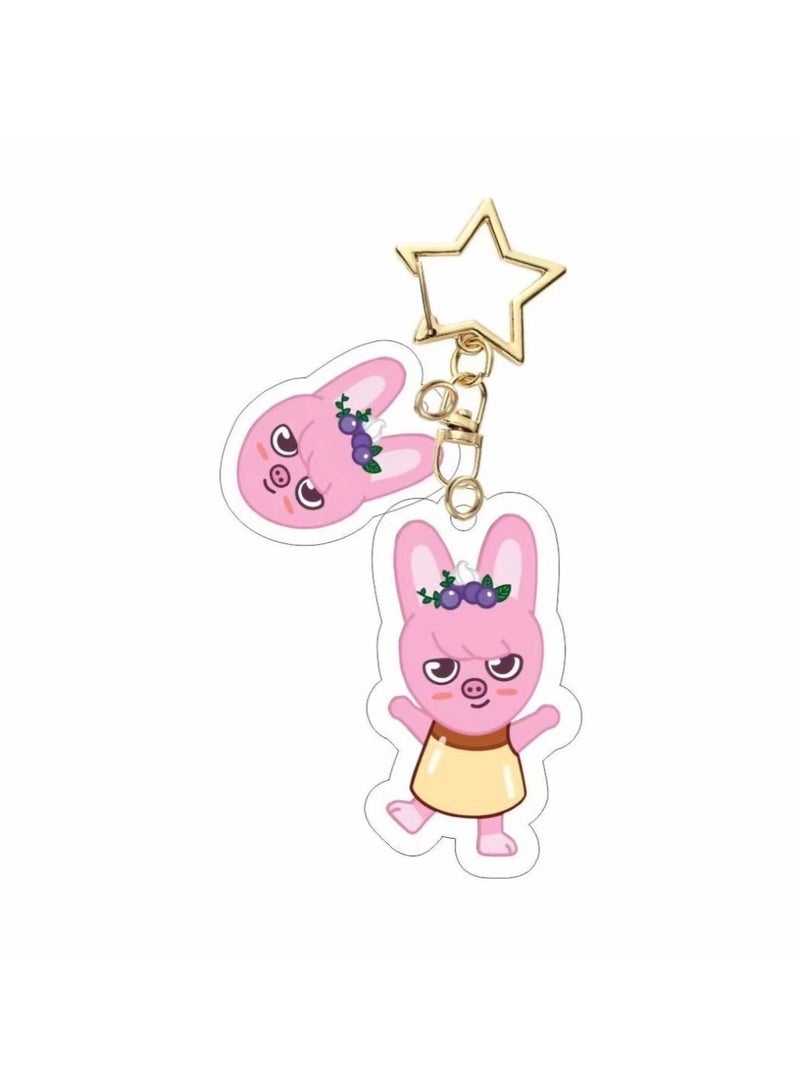 general 8-Pack Stray kids Goods Akey Chain Keychain KPOP Korean Style (C Set) Acrylic Key Chain - Image 5