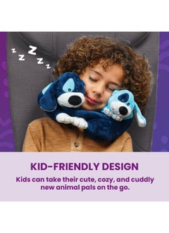 Cabeau Evolution Kid's Travel Pillow - Innovative Chin Strap & Head Support, Stops Head Movement, Super Soft & Fun Children Pillow Design for Comfortable Journeys, Washable - Kittens  - Image 5
