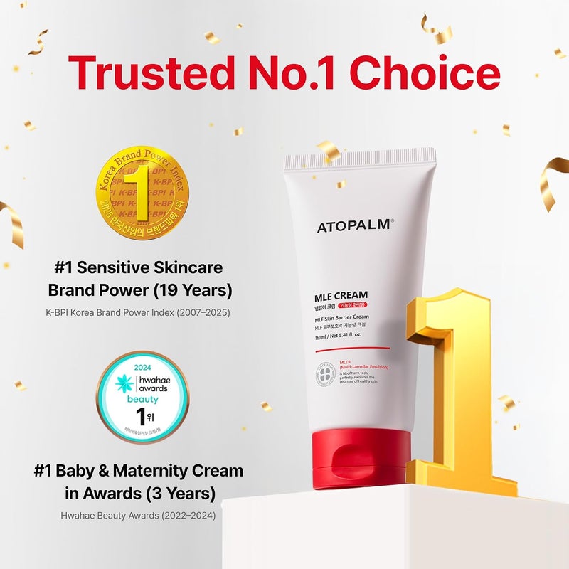 Atopalm MLE Eczema Cream, 5.6 fl oz (160ml) | Baby Face Cream and Body Moisturizer | Skin Barrier Care | Sensitive Dry Skin Hydration | Eczema Cream for Sensitive Skin - Image 2