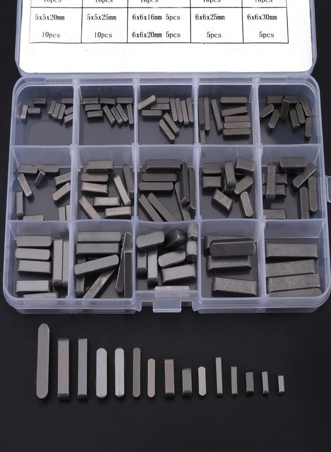 Ejoyous Key Keystock Assortment, 140Pcs Carbon Steel Round Ended Key Keyway Parallel Drive Shaft Key Ways Set 8mm 10mm 12mm 16mm 20mm 25mm 30mm - Image 3