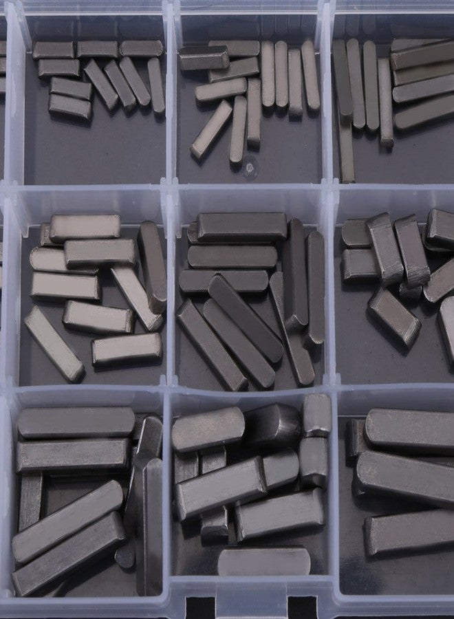 Ejoyous Key Keystock Assortment, 140Pcs Carbon Steel Round Ended Key Keyway Parallel Drive Shaft Key Ways Set 8mm 10mm 12mm 16mm 20mm 25mm 30mm - Image 5