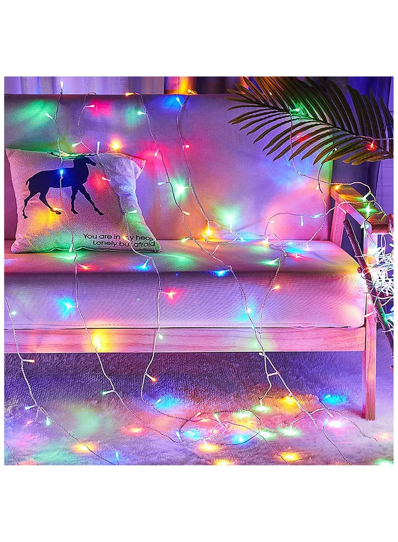تشوسيسونج مصابيح جنية مزخرفة منزليا تبلغ 100LED، مصابيح في الهواء الطلق طولها 10 أمتار، 8 أشكال الإضاءة لأغراض حفلات الزفاف، أعياد الميلاد، الحفلات، الديكور المنزلي بالألوان) - Image 4
