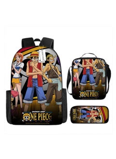 Cartoon anime backpack for primary and secondary school students, large capacity casual lightweight backpack, cartoon shoulder bag, pencil case, pencil case, and pencil case