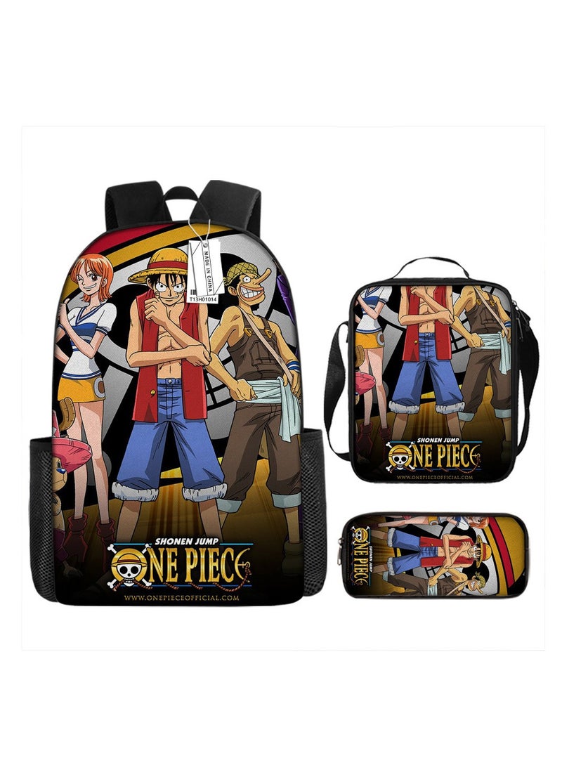 Generic - Cartoon anime backpack for primary and secondary school students, large capacity casual lightweight backpack, cartoon shoulder bag, pencil case, pencil case, and pencil case - Image 1