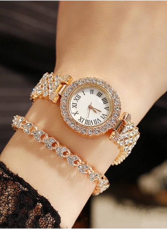 Ladies Wristwatch and Bracelet Set Exquisite and Fashionable Diamond Watch for Women - pzsku/Z650492F90C4D72730559Z/45/_/1695609772/e48d2dd8-f22d-4b64-82c3-0d072c471277