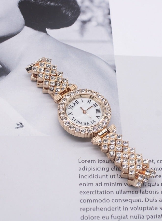 Ru syanl Ladies Wristwatch and Bracelet Set Exquisite and Fashionable Diamond Watch for Women  - Image 5