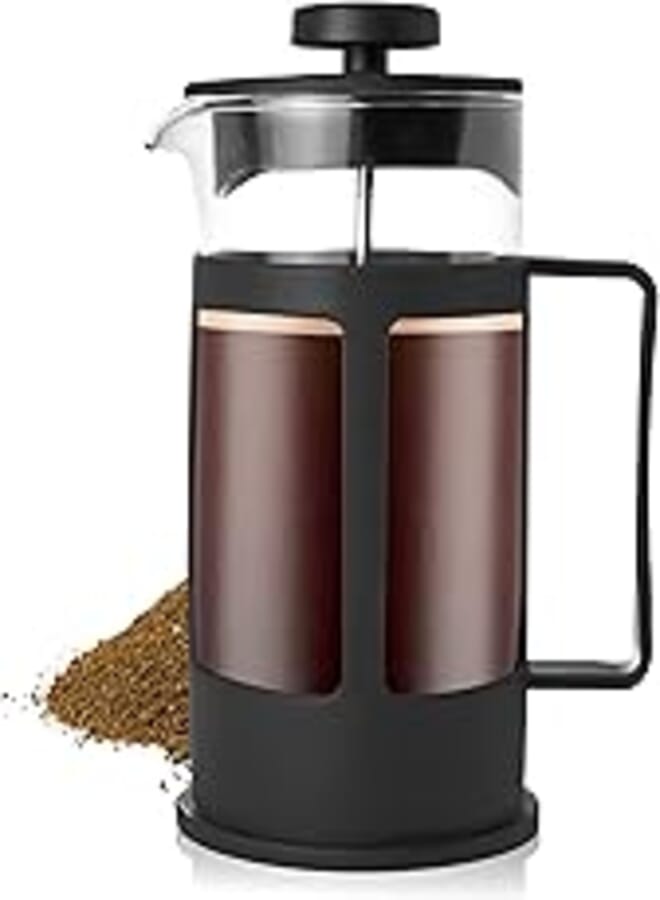 MIBRU French Press Coffee Pot with Borosilicate Glass Cup 300ml 1-2 Cup Fresh Press Black MIBRU COFFEE FRENCH PRESS MAKER 1-2 Cup 300ML BLACK