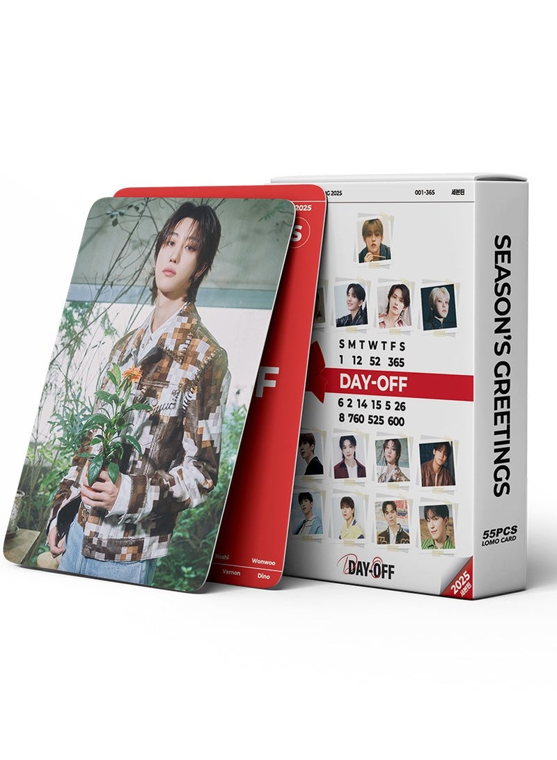 NIBEMINENT 55 Pcs Kpop SEVENTEEN DAY-OFF Lomo Cards Card For Fans Collection Gifts - Image 3