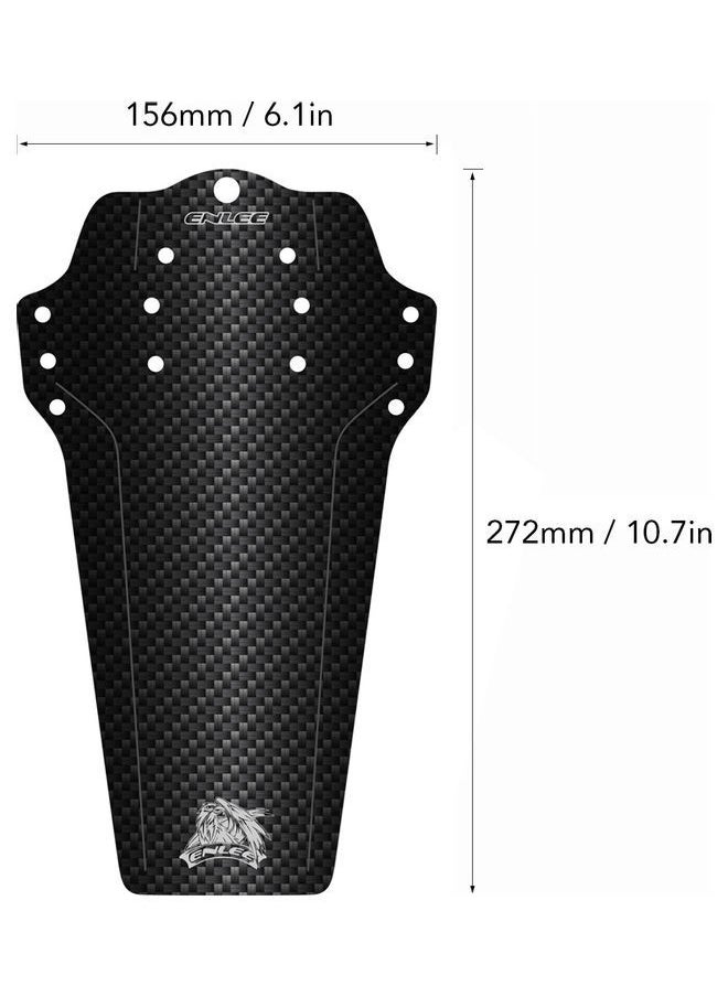 NIBEMINENT - Bike Fender Mountain Road Mud Guard Front and Rear Mudguard Cycling Rain Plate with 8 Fixing Straps Accessories 27.2*2*15.6cm - Image 1