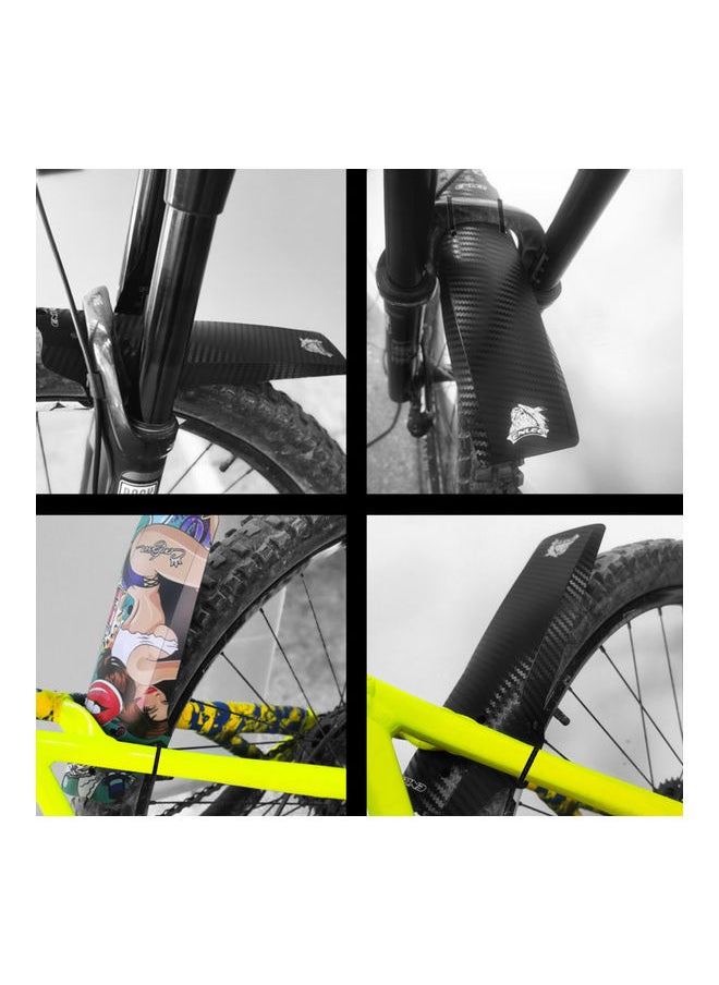 NIBEMINENT - Bike Fender Mountain Road Mud Guard Front and Rear Mudguard Cycling Rain Plate with 8 Fixing Straps Accessories 27.2*2*15.6cm - Image 1