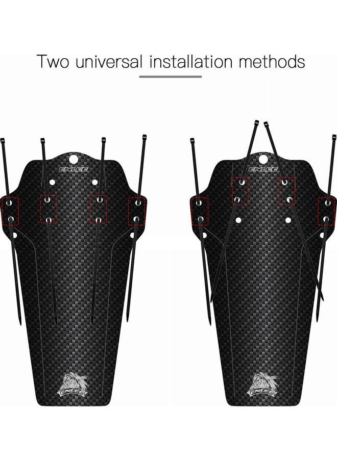 NIBEMINENT - Bike Fender Mountain Road Mud Guard Front and Rear Mudguard Cycling Rain Plate with 8 Fixing Straps Accessories 27.2*2*15.6cm - Image 1