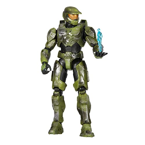HALO Master Chief with Cortana Hologram 12Inch Articulated Master Chief Figure with Cortana Hologram Accessory - Image 1