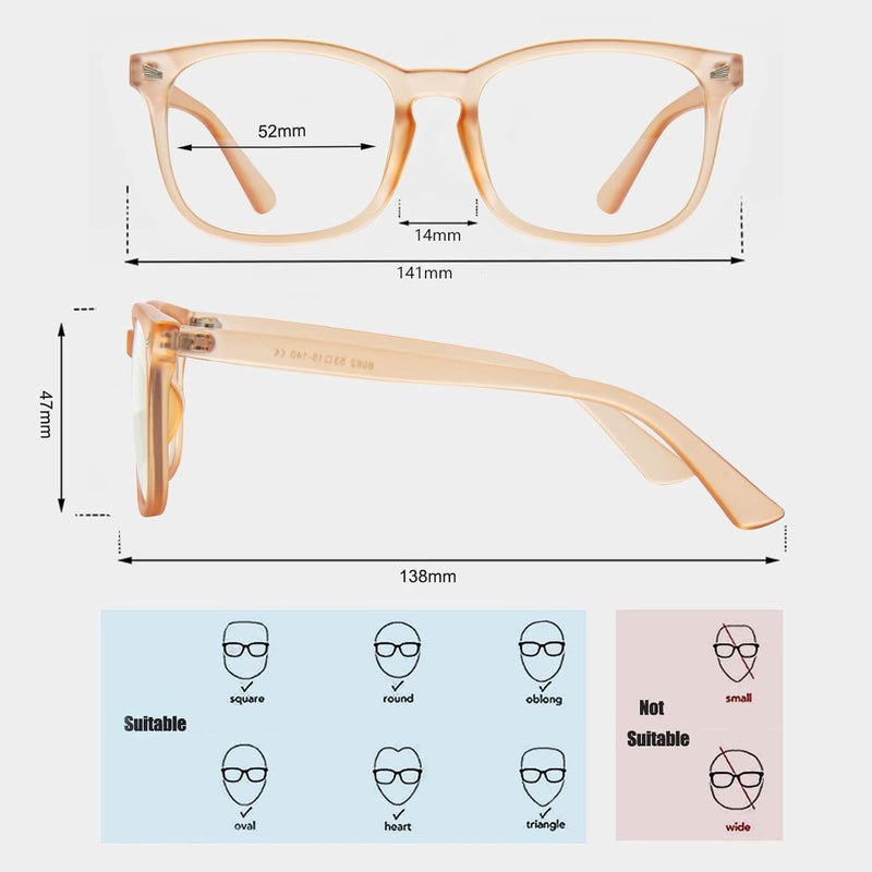 MAXJULI Blue Light Blocking Glasses,Computer Reading/Gaming/TV/Phones Glasses for Women Men(Matte Light Brown) - Image 3