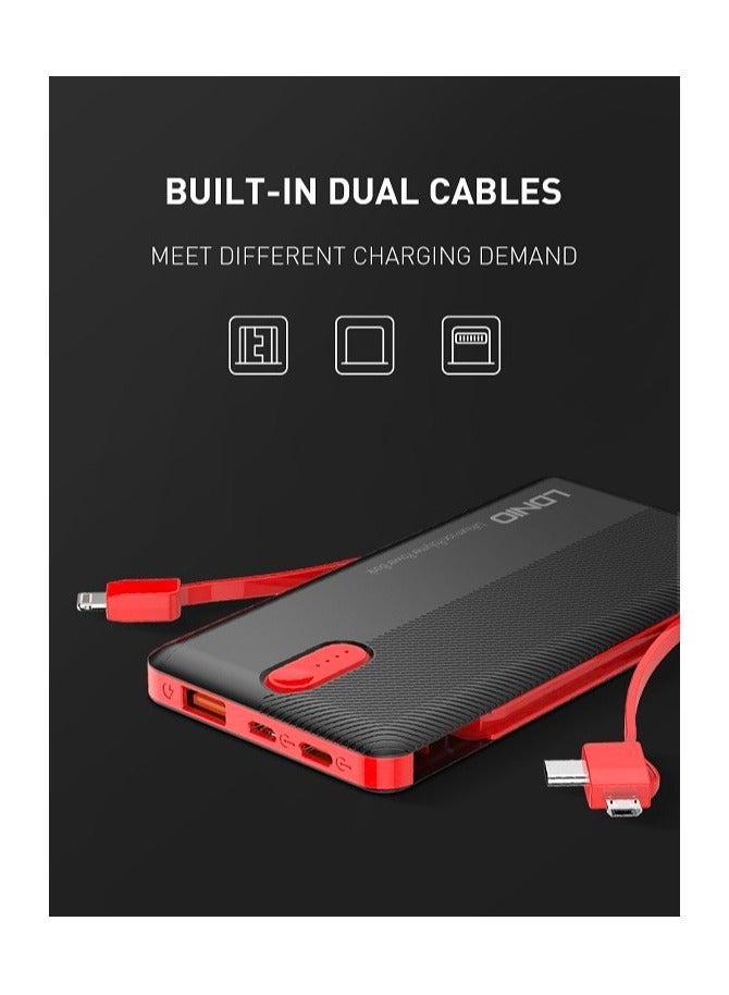 لدنيو بنك الطاقة السلكي LDNIO PL1013 بسعة 10000 مللي أمبير في الساعة - أسود - Image 2