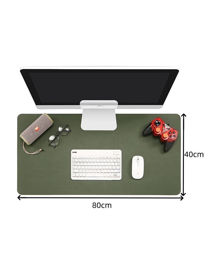 Mouse Pad, Large Office Desk Mouse Mat, Office Desk Pad, Laptop Pad, Gaming Large Mouse Pad, Double-Sided PU Leather Material, Waterproof, Heat-Resistant And Scratch-Resistant, 40cm×80cm - Image 2