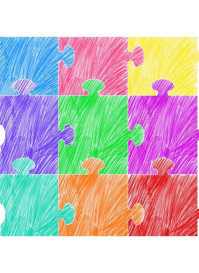 Glenmal - Glenmal 100 Pcs Large White Blank Puzzle Pieces Oversize White Blank Papers Puzzle Pieces Giant Puzzle Piece for Adult to Draw and Write and Makes Huge Art Display - Image 1
