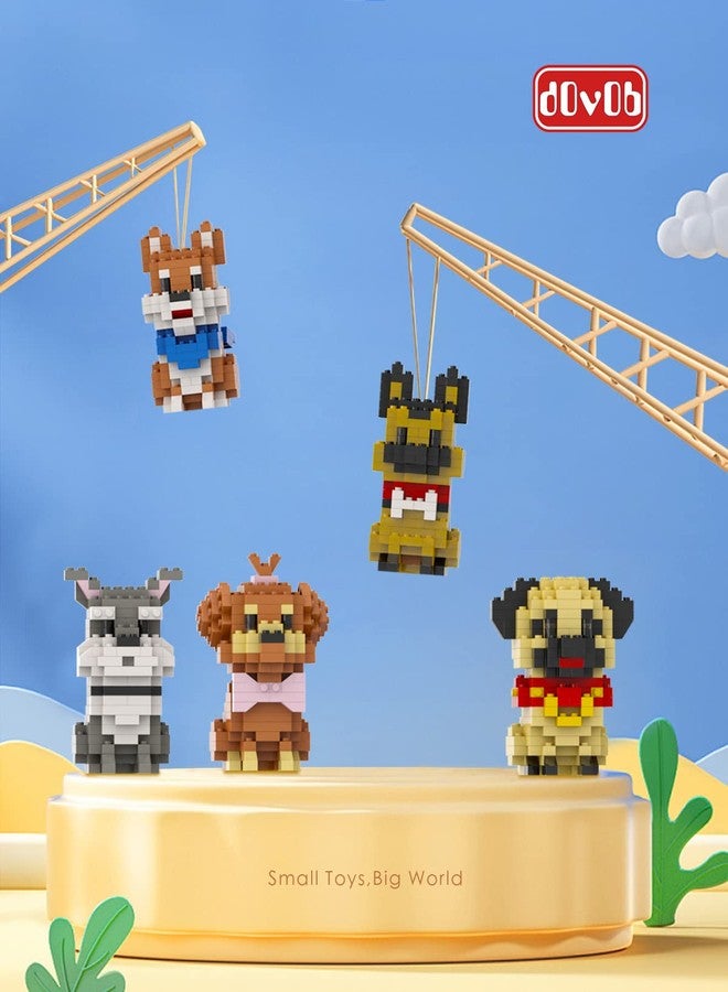 dOvOb Micro Mini Blocks 8 in 1 Dogs Set, 1616 Pieces Bricks, 3D Puzzle Collection Animal Model Toys as Gift for Adult or Kids - Image 5