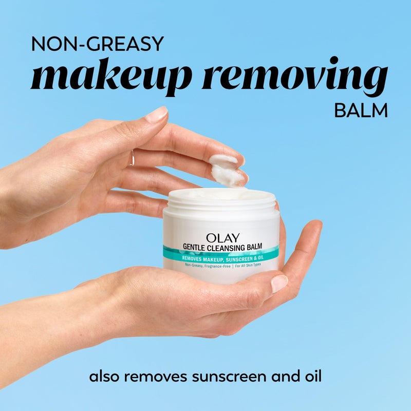 Olay Gentle Cleansing Balm Makeup Remover, Fragrance Free, 3.4 fl oz, Hydrating Face Cleanser Removes Makeup, Sunscreen and Oil - Image 5