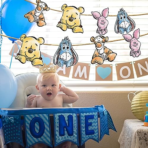 CORODER Cute Bear Banner For Baby Shower Decorations Birthday Banner Party Decoration Party Supplies(8PCS) - Image 5