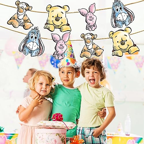 CORODER Cute Bear Banner For Baby Shower Decorations Birthday Banner Party Decoration Party Supplies(8PCS) - Image 2