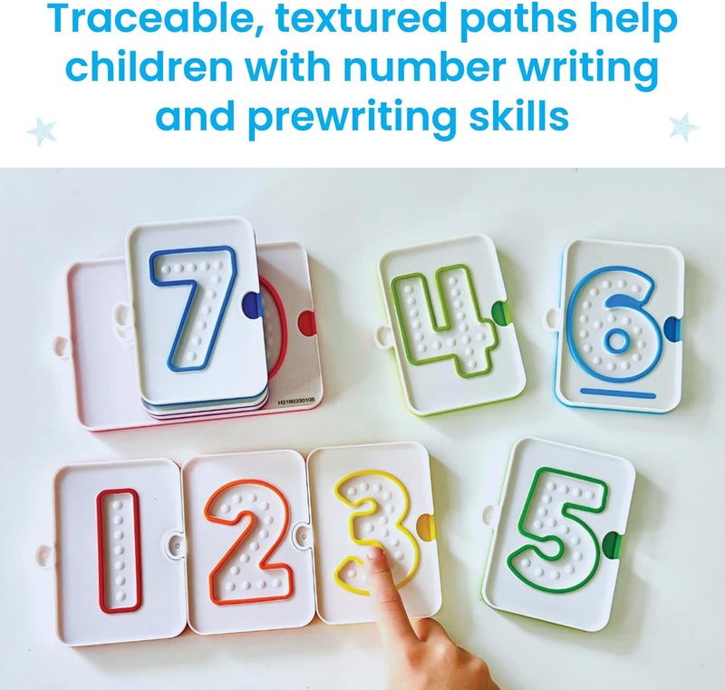 hand2mind hand2mind Sensory Number Trays Learning Numbers for Kids Fine Motor Activities Counting Toys for Sensory Seeking Kids Texture Toys PreWriting Skills for Toddlers Montessori Math Materials - Image 3