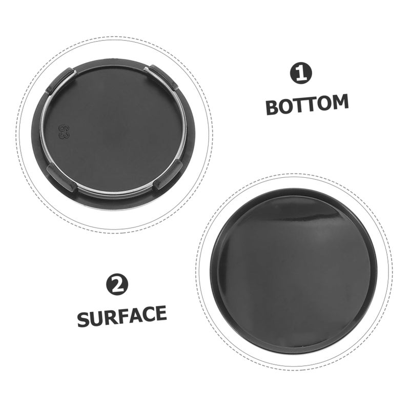 2Pcs Black Car Wheel Center Hub Caps Weather Resistant Easy Installation - Image 3