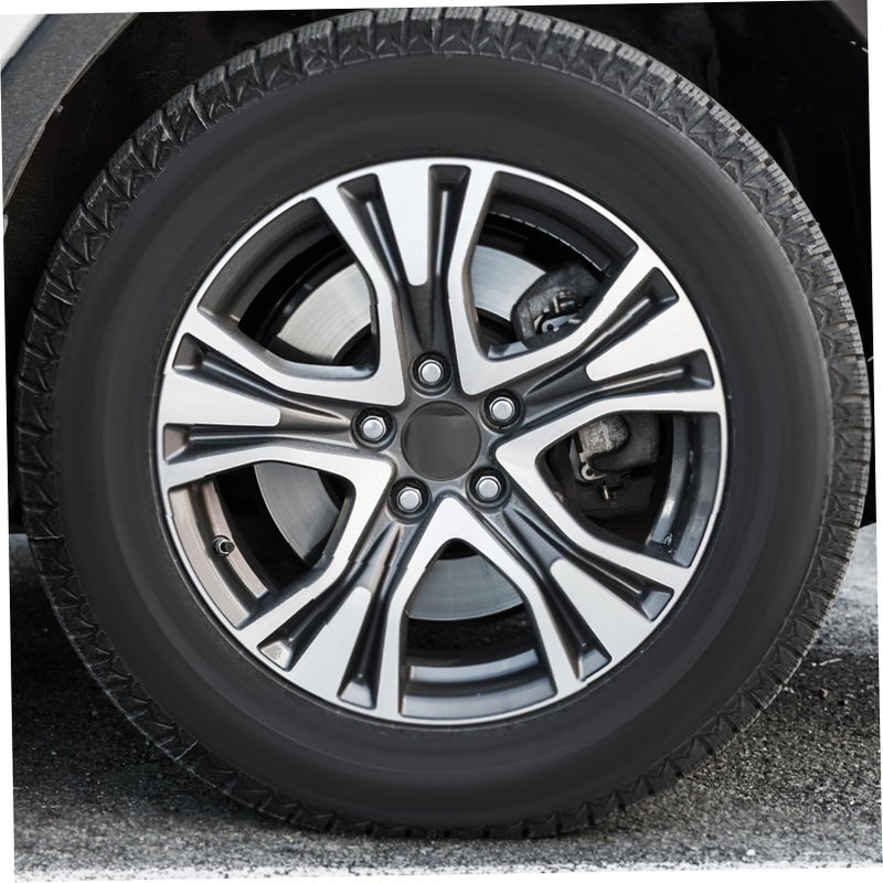 2Pcs Black Car Wheel Center Hub Caps Weather Resistant Easy Installation - Image 4