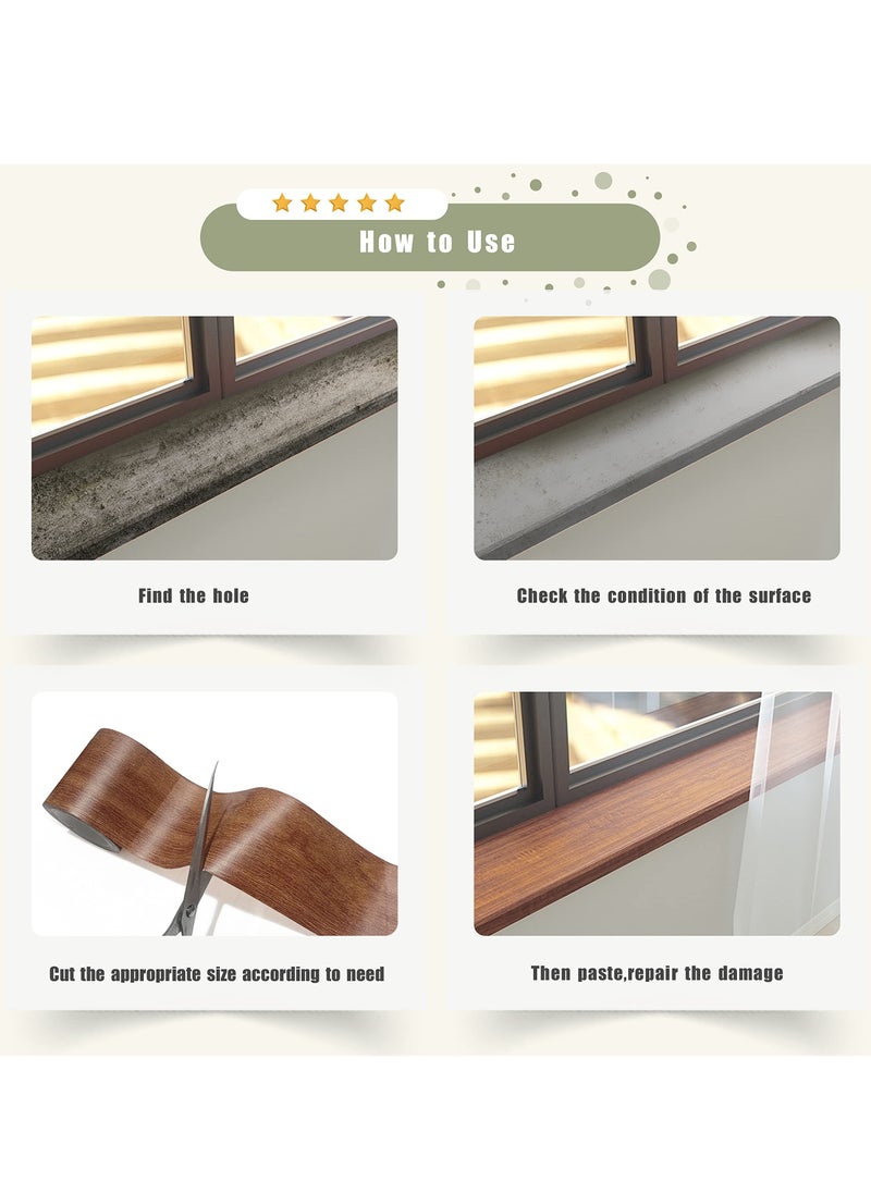 Generic - Wood Grain Repair Tape, 2 Roll, Self Adhesive Wood Grain Repair Patch for Tables, Waterproof Multi-Use Furniture Door Floor Tape for kitchen, living room decoration (Natural oak) - Image 1