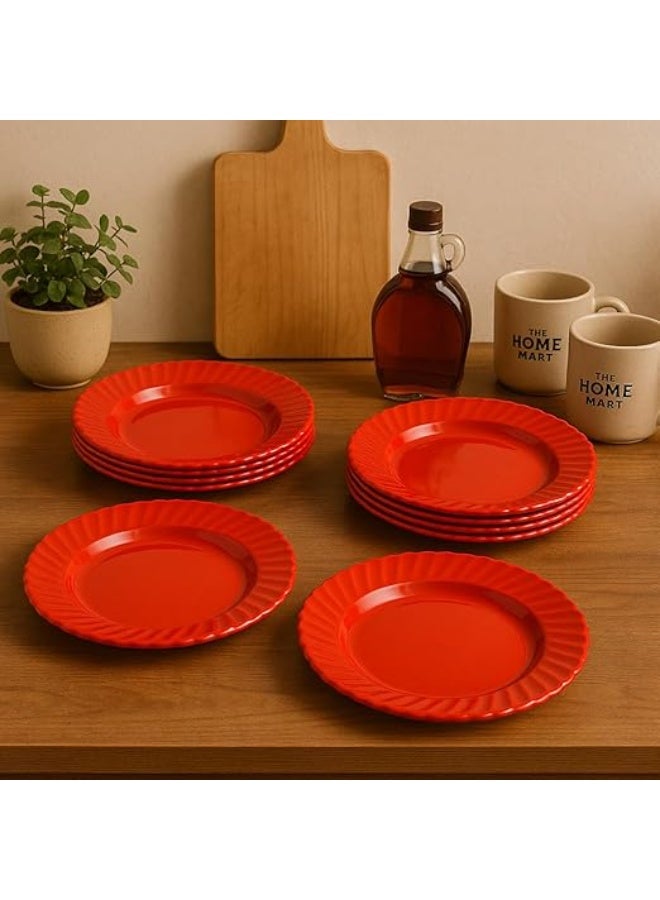 BS B&S reusable curly deep salad plates 9.1 inch 12 pack assorted colors. Durable, stylish, lightweight & perfect for parties and daily use - Image 2