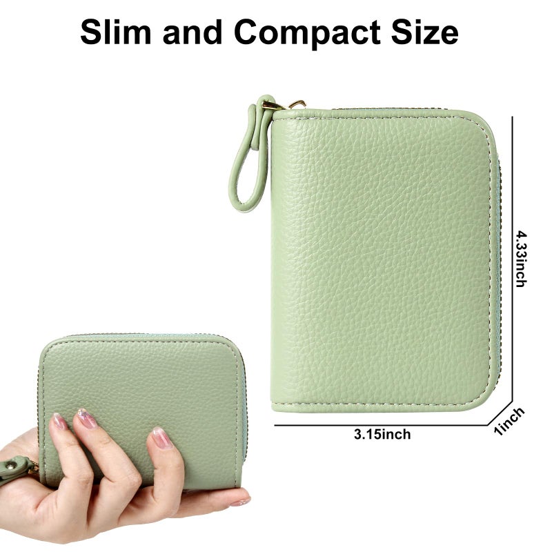 EcoVision Credit Card Holder RFID Card Case Wallet, Small Accordion Zipper Card Case Holder, Card Organizer Case for Women Men - Image 4