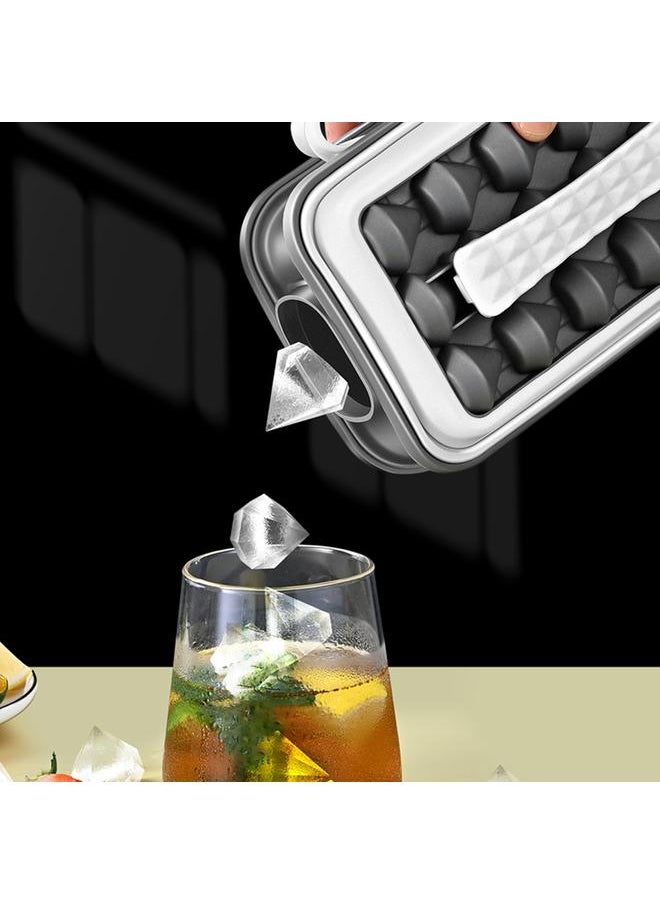 xozgdovg - Ice Block Mold Maker Homemade Ice Cube Tray Portable Food Accessible Silicone with Lid Cool Black - Image 1
