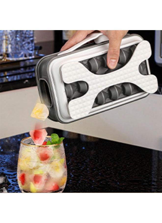 xozgdovg - Ice Block Mold Maker Homemade Ice Cube Tray Portable Food Accessible Silicone with Lid Cool Black - Image 1