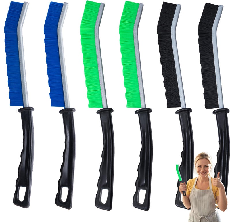 Prelady 6-Pack Hard Bristle Crevice Cleaning Brush, Best Tool for Cleaning Grout, Gaps, and Sink, Home Cleaning Essentials, Crevice Cleaning Tool for Kitchen and Household Use - Image 1