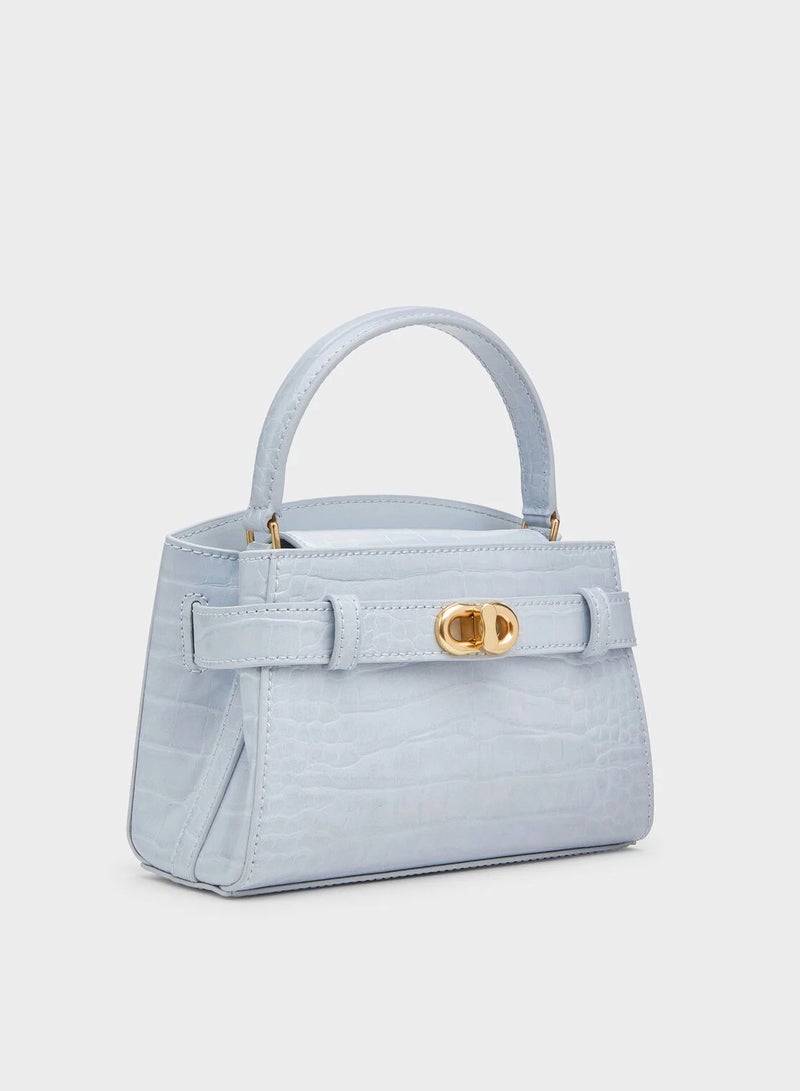 Charles & Keith Metal Buckle Strap Tote Shoulder Bag - Image 2