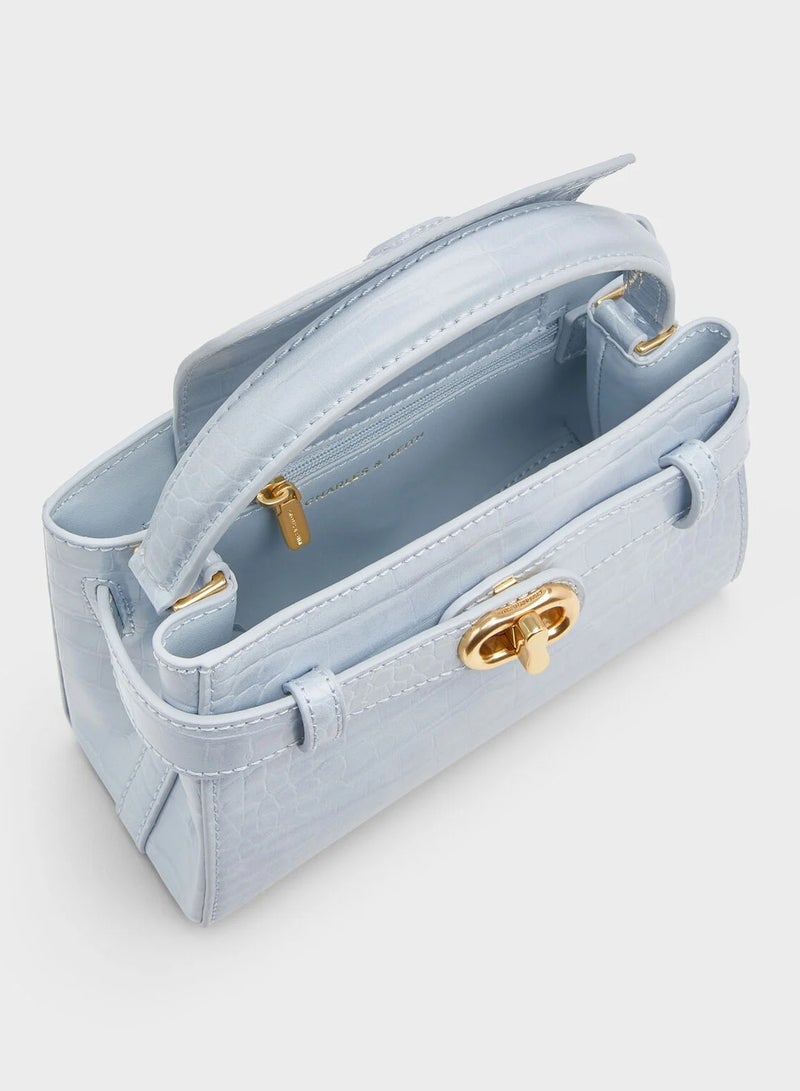 Charles & Keith Metal Buckle Strap Tote Shoulder Bag - Image 5