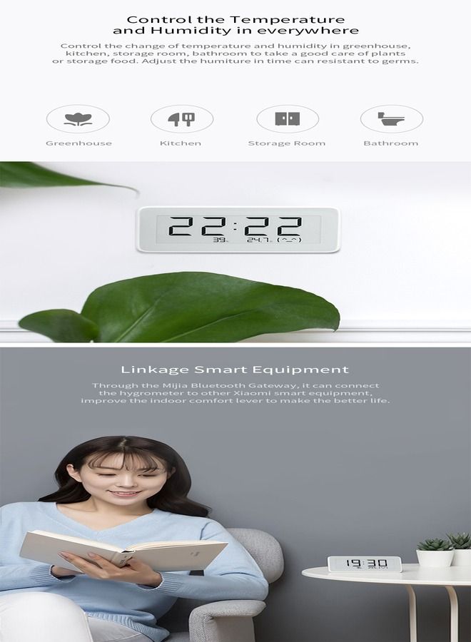 Xiaomi Temperature and Humidity Monitor Clock Bluetooth Wireless Smart Multifunctional Indoor & Outdoor Hygrometer Thermometer Pro Digital Clock - Image 3