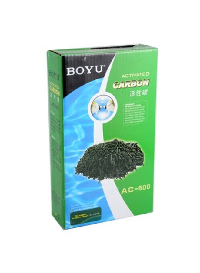 BOYU 2pcs Activated Carbon Filter Media with Net Mesh Bag for Aquarium Fish Tank Removes Impurities Odor Chlorine Heavy Metals 2X500g - Image 5