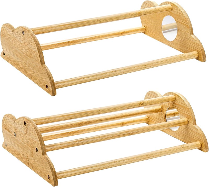 Frcctre Chicken Perch with Built-in Mirrors, Bamboo Freestanding Roosting Bar for Baby for Entertainment, Baby Chick Stand Training Perch Chicken Jungle Gym for Brooder, Coop, Hens - Image 4