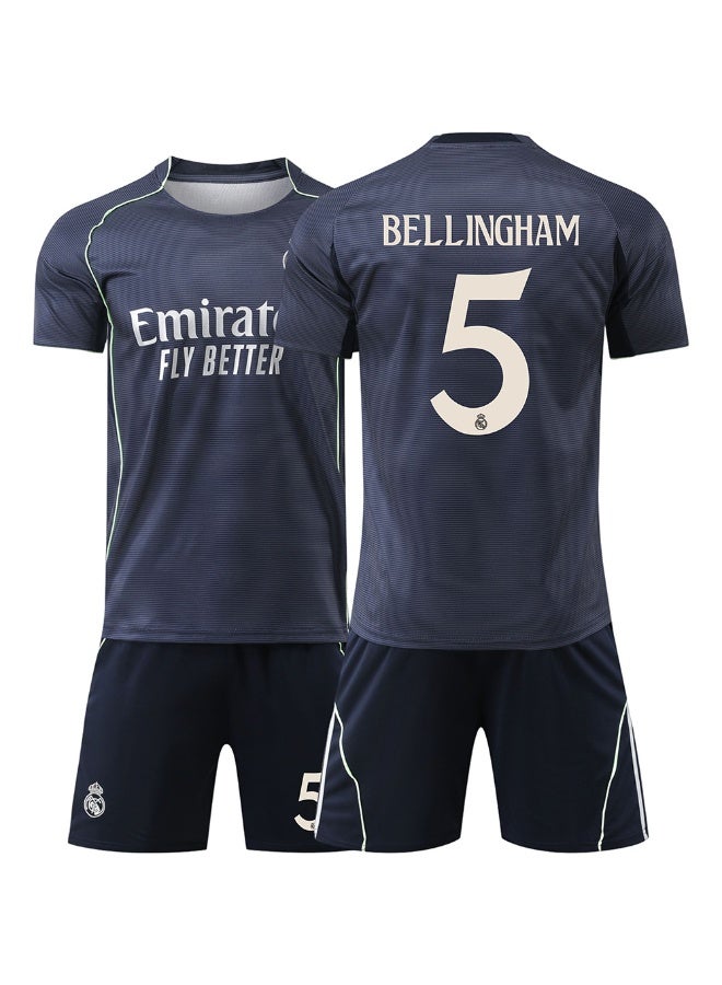 ريال مدريد 2025-2026 ريال مدريد لكرة القدم موحدة #5 بيلينجهام لكرة القدم جيرسي السراويل دعوى حجم الأطفال وحجم الكبار ، هدية للجماهير والأصدقاء - Image 1