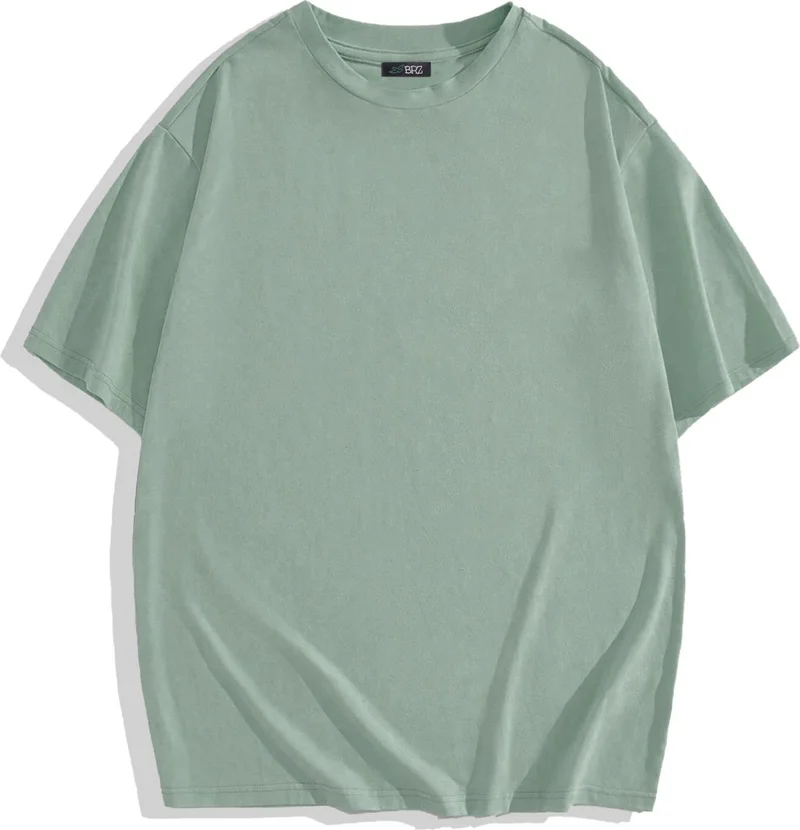 BRZ Collection Unisex Oversize Basic T-Shirt Gray Stone Color