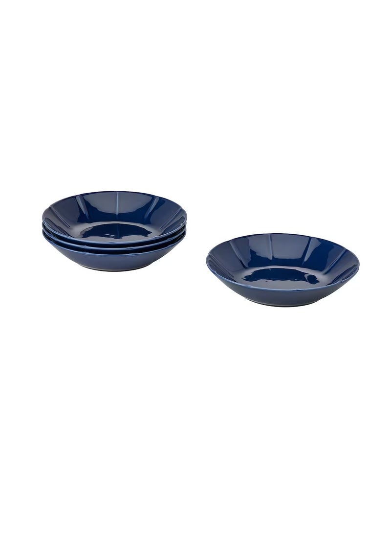 طبق عميق ، خزف أزرق 23 سم - Image 3