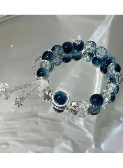 Home Clearance Sale Handcrafted Glass Bead Bracelet with Sparkling Star Charm, Adjustable Fashion Accessory, Trendy Everyday Wear, Adorable Gift for Her  - Image 3